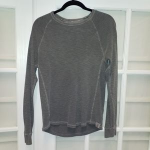 Lucky Brand Thermal Mens Long Sleeved Grey Shirt
